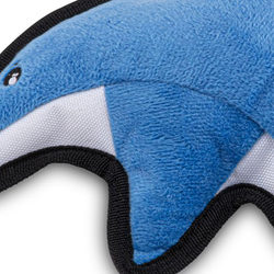 Beco Dolphin Recycled Rough and Tough Dog Chew Toy, Large, Blue