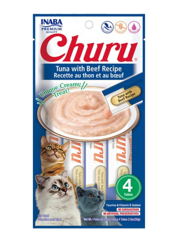 

Inaba Churu Tuna with Beef Recipe Cat Treats, 3 x 4 Tubes