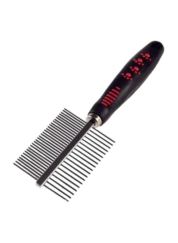 

Padovan Pet Two-Sided Comb, Black/Red