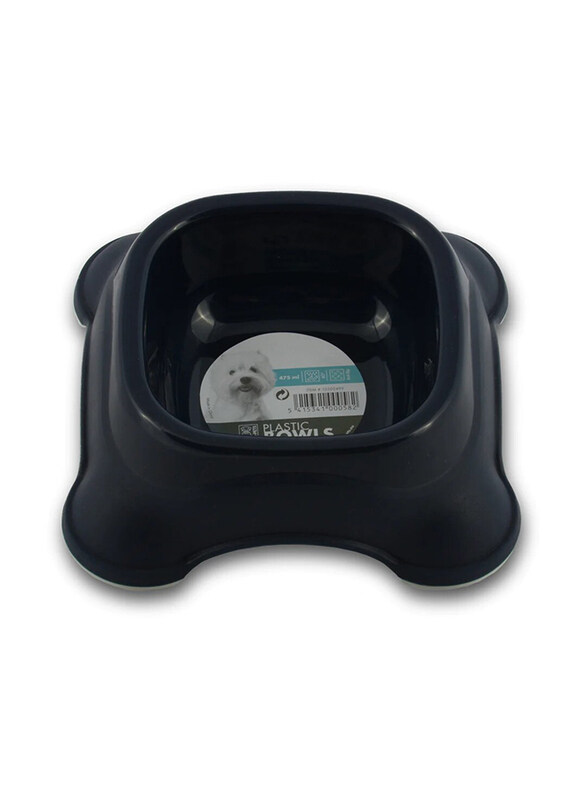 

M-Pets Plastic Single Bowl, 475ml, Navy Blue