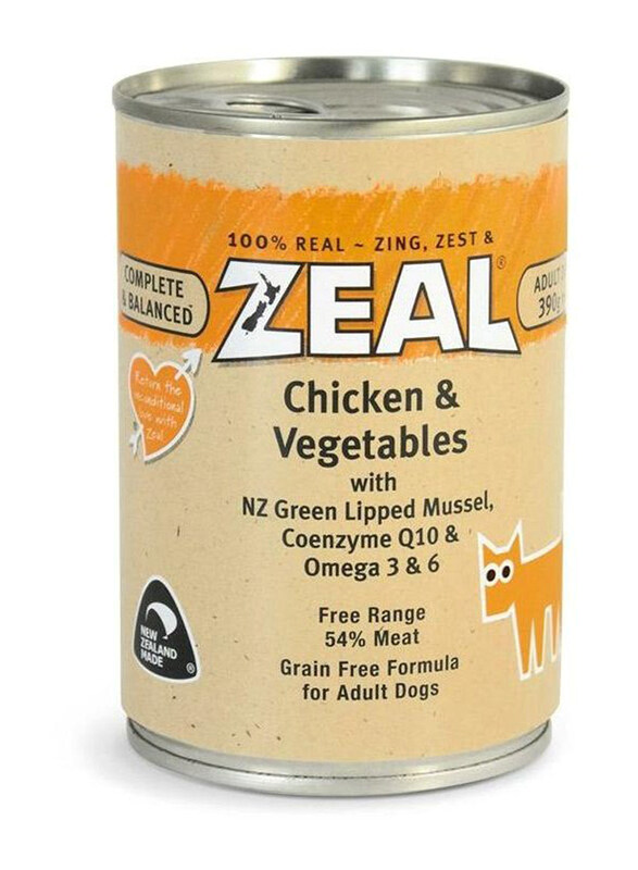 

Zeal Chicken & Vegetables Canned Wet Dog Food, 390g