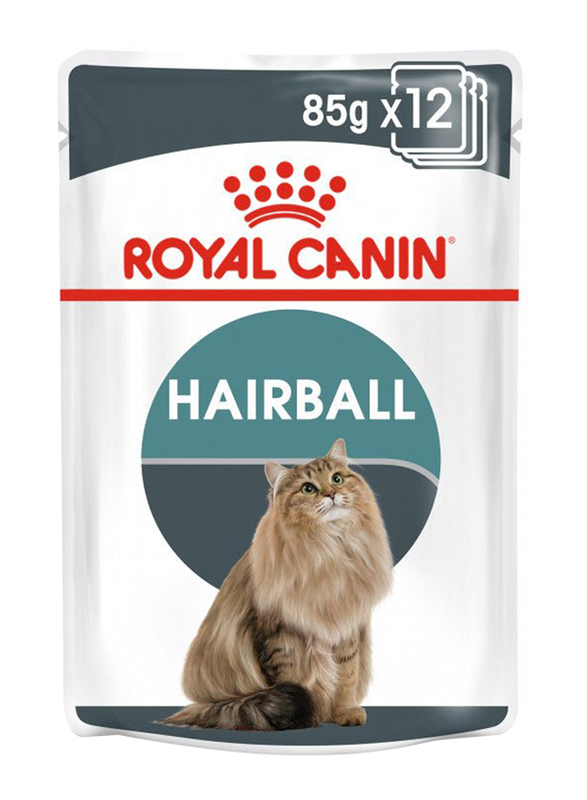Royal Canin Feline Care Nutrition Hairball Gravy Wet Cats Food, 12 x 85g