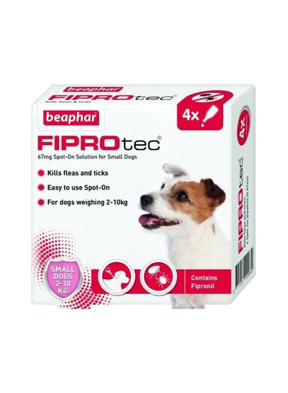 Beaphar Fiprotec for Small Dog, 4 Pipettes, Multicolour