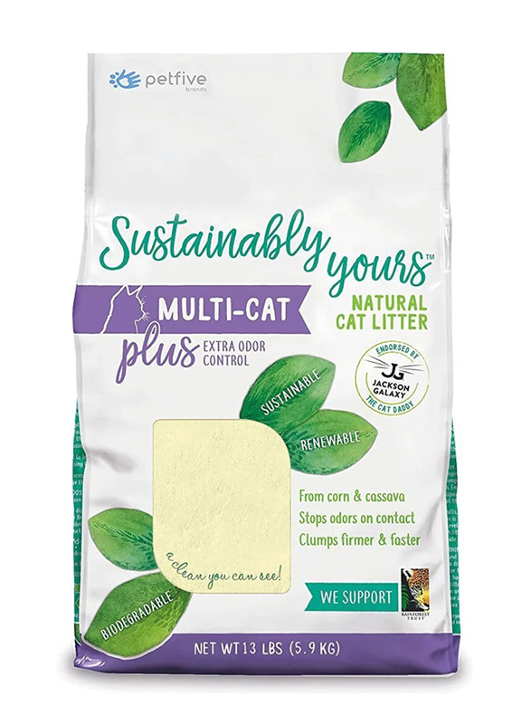 Sustainably Yours Natural Cat Litter Plus, 6 Kg
