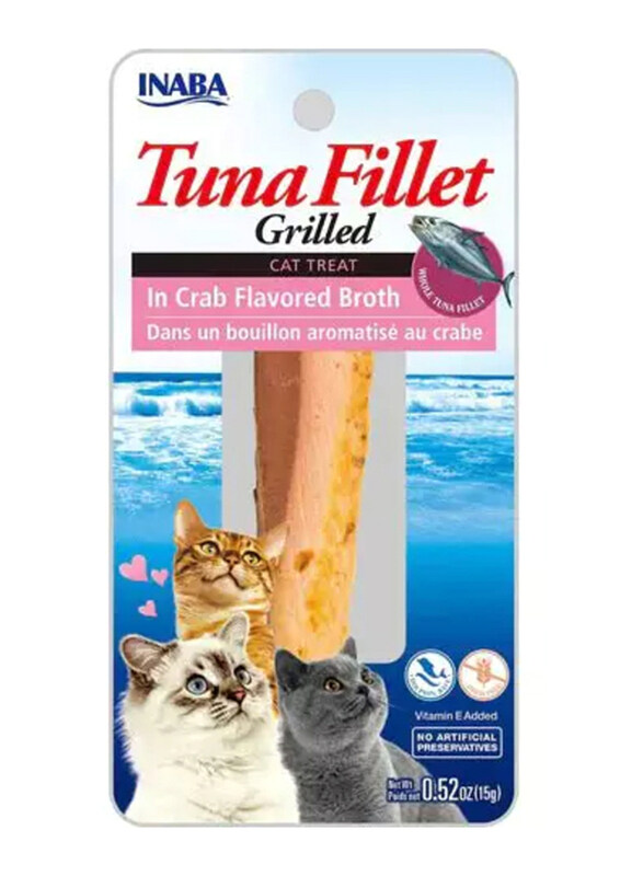 

Inaba Crab Grilled Tuna Fillet In Broth Dry Cat Food, 6 x 15g