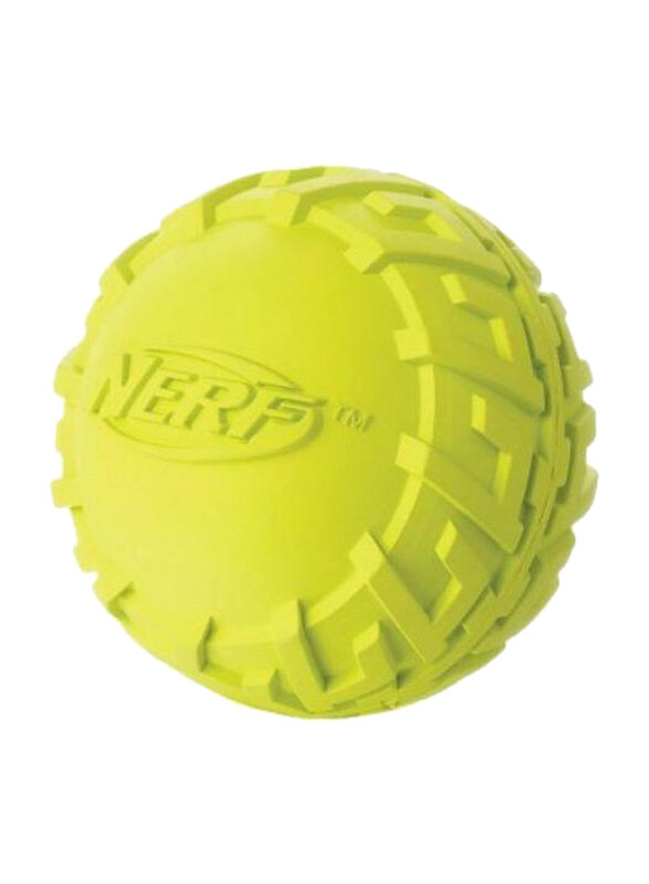 

Nerf Dog Tire Squeak Ball, Medium, Green/Red