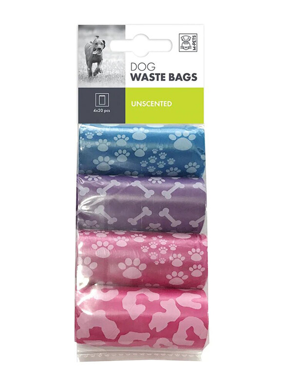 

M-Pets Dog Waste Bags, 80 Pieces, Multicolour