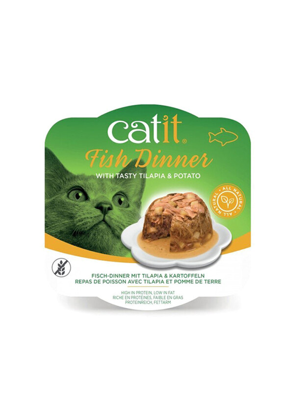 

Catit Fish Dinner with Tasty Tilapia & Potato Wet Food for Cats, 80g