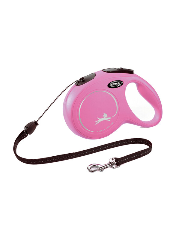 Flexi New Classic Cord Dog Leash, Small, 5m, Pink