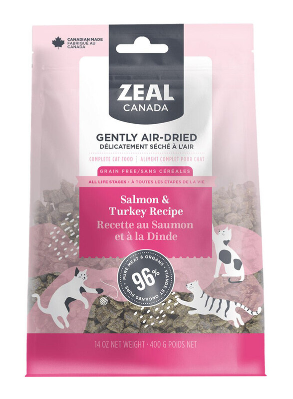 

Zeal Salmon & Turkey Recipe Gently Air Dried Cat Dry Food, 400g