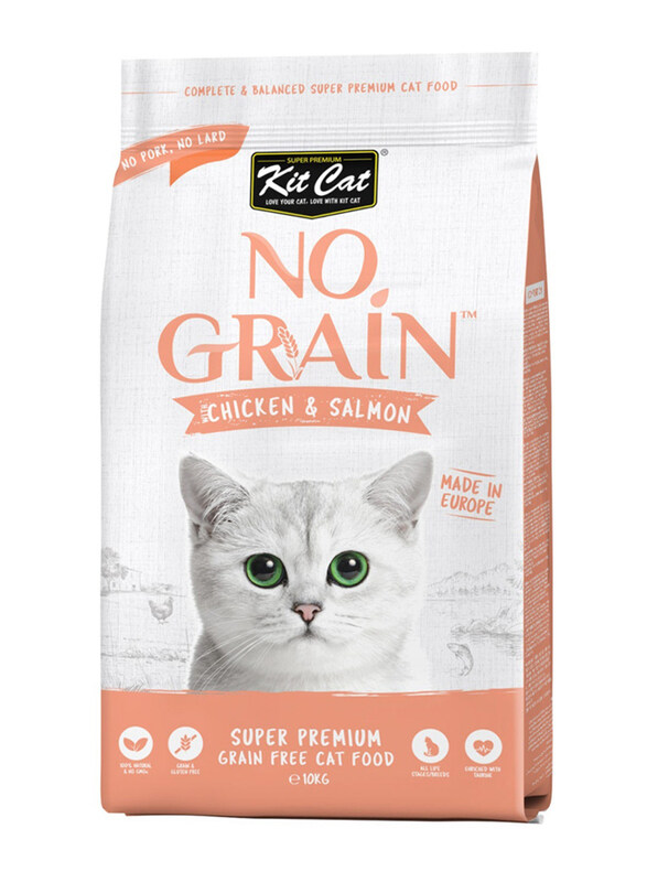 

Kit Cat No Grain Chicken & Salmon Dry Cat Food, 10 Kg