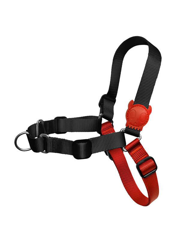 

Zee.Dog Soft-Walk Harness of Dog, Medium, Black/Red