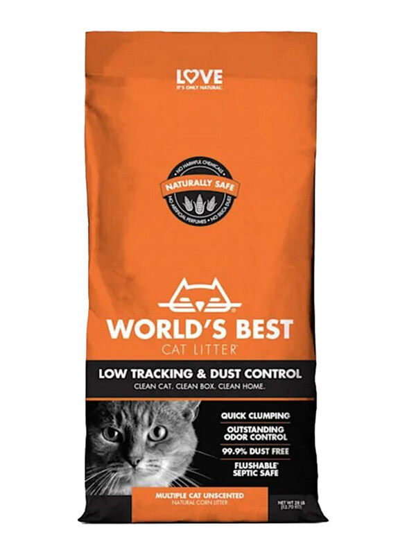 

World's Best Cat Litter Low Tracking & Dust Control Litter, 28lbs, Orange