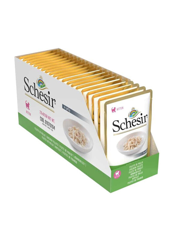 

Schesir Kitten Pouch Jelly Chicken Fillets Wet Cat Food, 20 x 85g