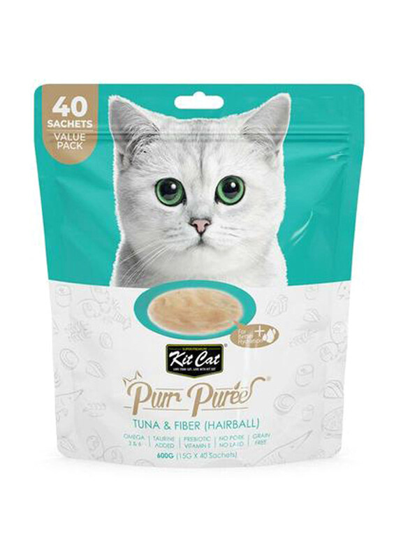 

Kit Cat Purr Puree Tuna & Fiber Wet Cat Food, 40 Sachets