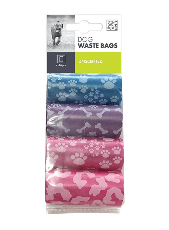 

M-Pets Dog Waste Bags, 80 Pieces, Multicolour