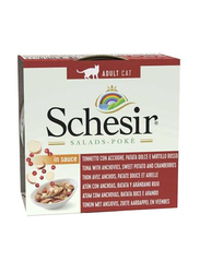 Schesir Tuna & Anchovy with Sweet Potatoes & Cranberries Salad Wet Cats Food, 7 x 85g