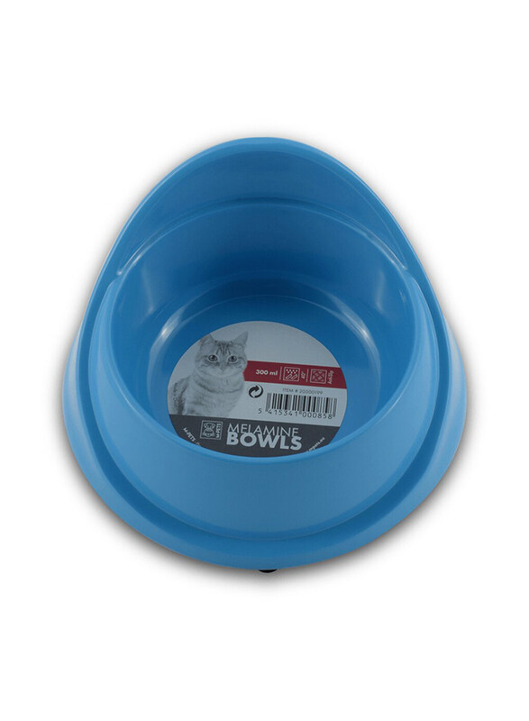 

M-Pets Melamine Single Fashion Bowl for Cats, 300ml, Blue