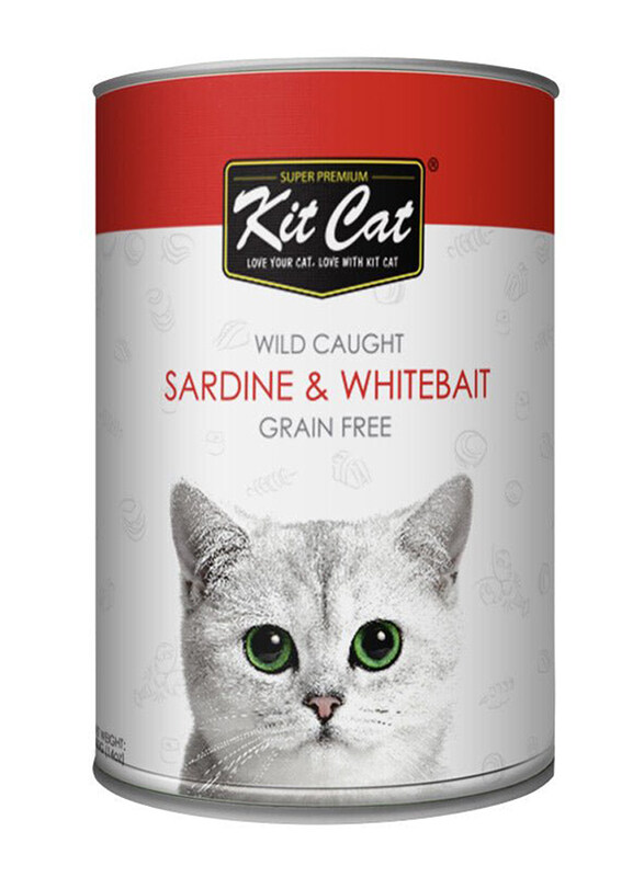 

Kit Cat Wild Caught Sardine & White Bait Cat Wet Food, 400g