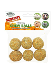 Exotic Nutrition Munchers Marigold & Timothy Chew Balls Small Animals Dry Food, 6 Pieces