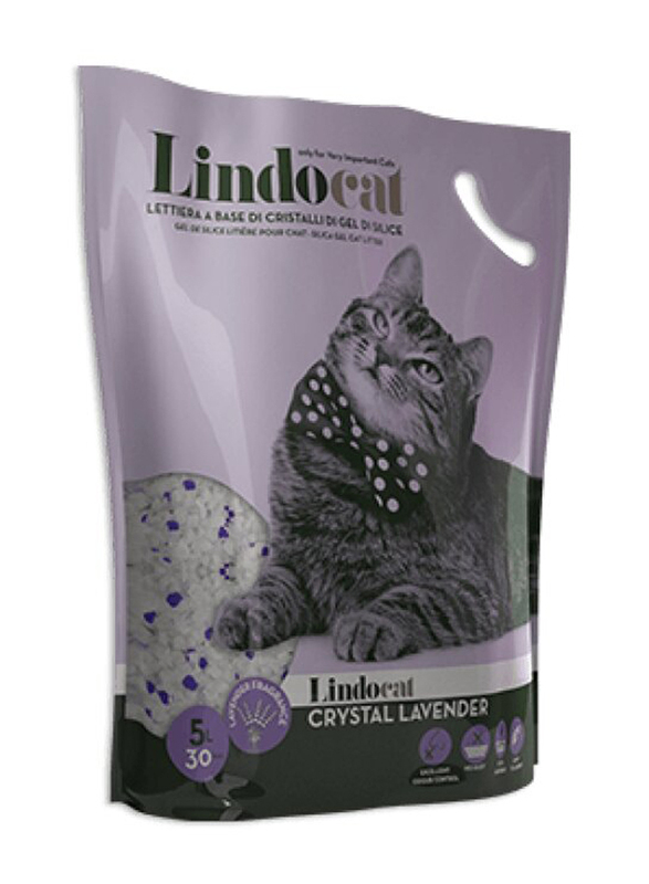 Lindocat Lavender Crystal Silicagel Cat Litter, 16L, Purple