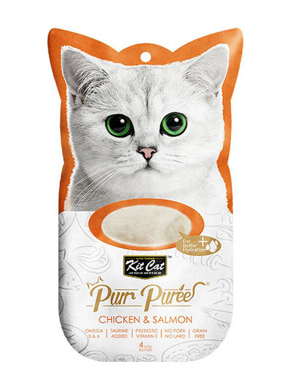 

Kit Cat Purr Puree Chicken & Salmon Wet Food for Cats, 4 x 15g