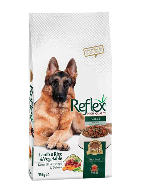 

Reflex Lamb and Rice & Vegetable Adult Dog Dry Food, 15Kg