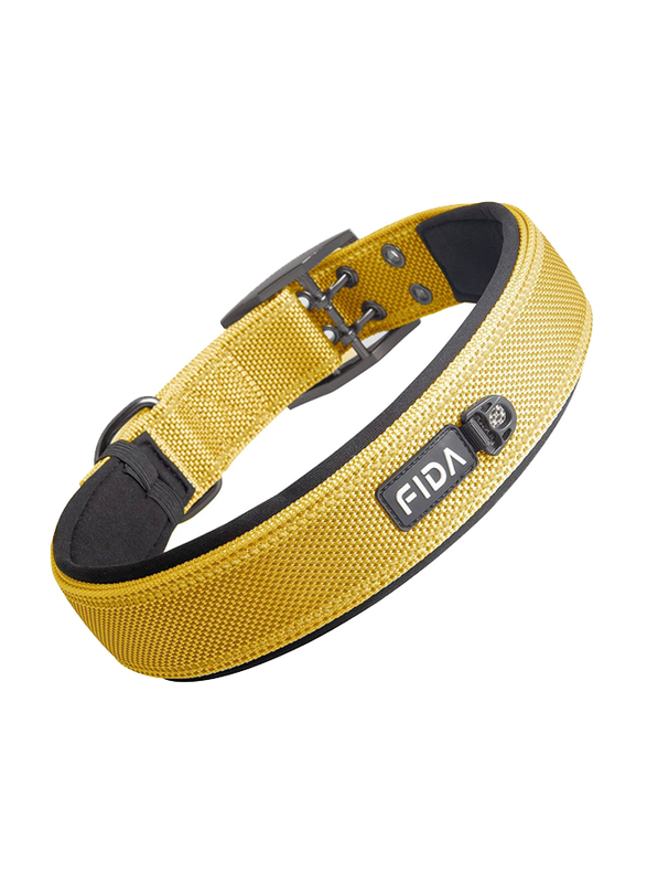 Fida Heavy Duty Dog Collar, X-Large, Yellow