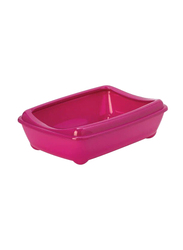 Moderna Arist-O-Tray-Cat Litter Tray, Large with Rim, Pink