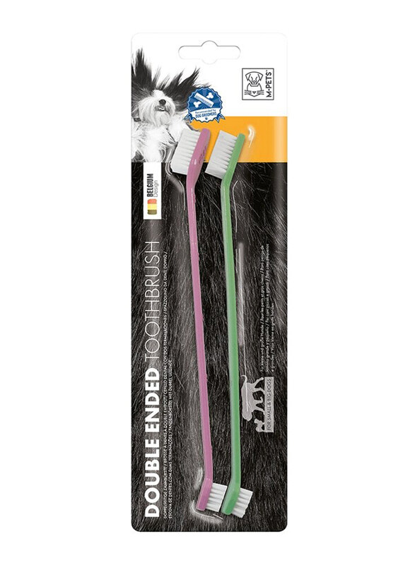 

M-Pets Double Ended Toothbrush, Multicolour