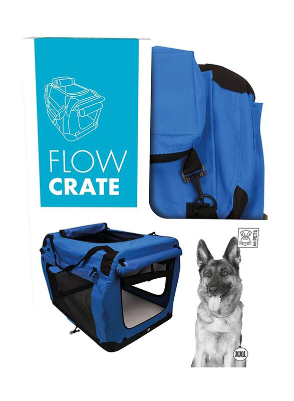 

M-Pets Flow Crate for Dogs, XX-Large, Blue/Black