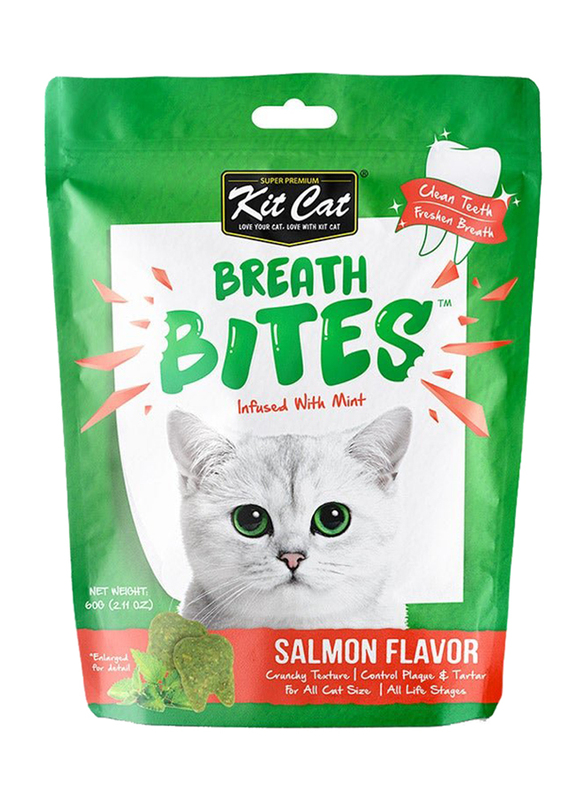 Kit Cat Breath Bites Salmon Cat Dry Food, 60g