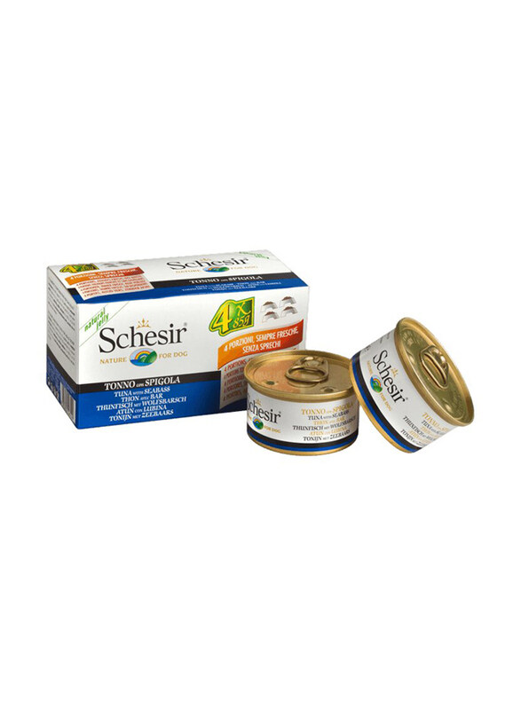 

Schesir Tuna With Seabass Multipack Dog Wet Food, 4 x 85g