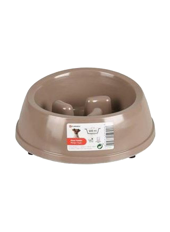 

Flamingo Dog Slow Feeder Mangi, 500ml, Taupe