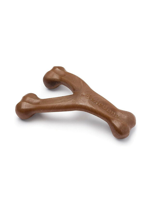 

Benebone Wishbone Dog Chew Toy, Peanut, Medium, Beige