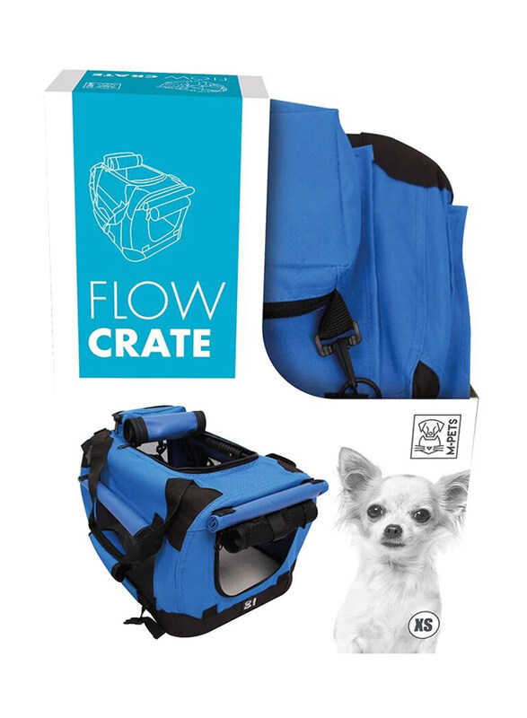 

M-Pets Flow Crate for Dogs, X-Small, Blue/Black