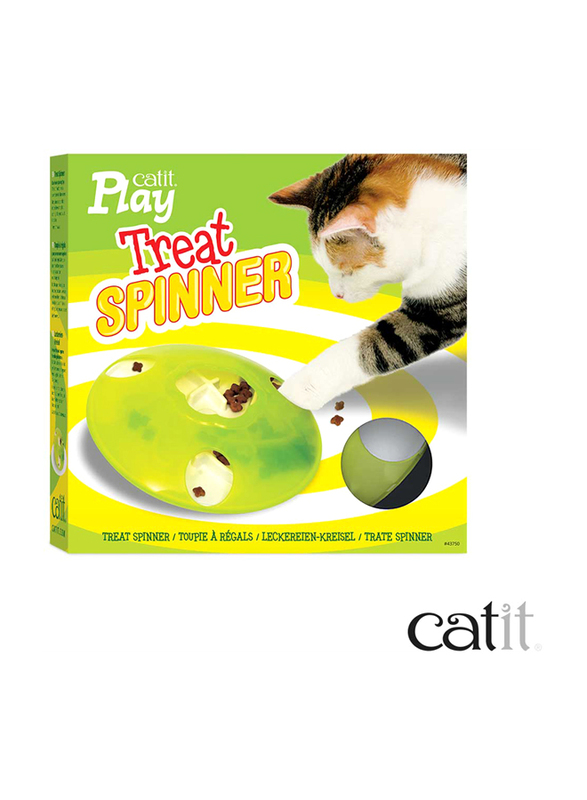 Catit Play Treat Spinner, Green/White