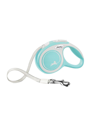 Flexi New Comfort Tape Safety Dogs Leash, Small, 5m, Light Blue