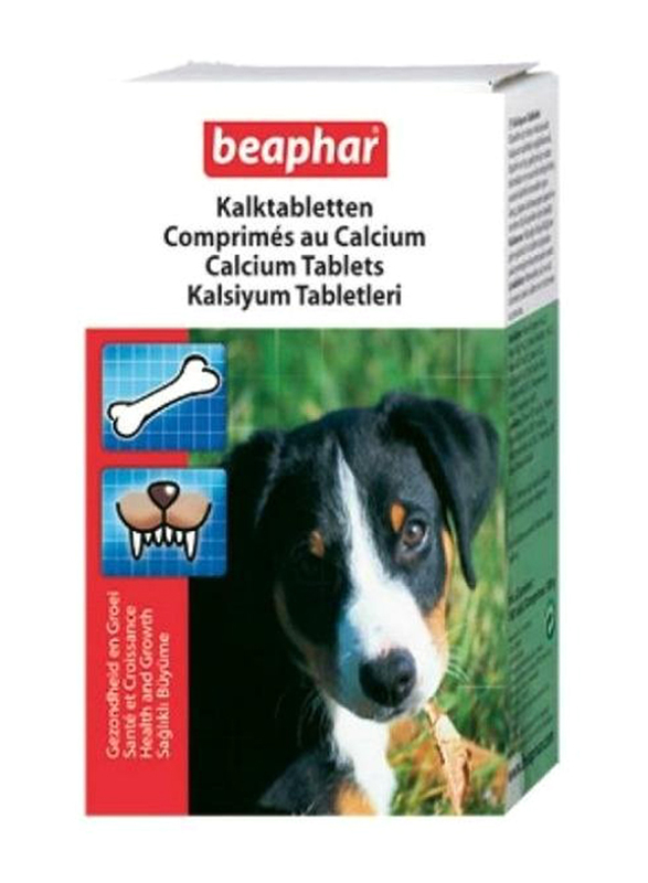 Beaphar Calcium Tablets for Dog, 180 Tablets, Multicolour