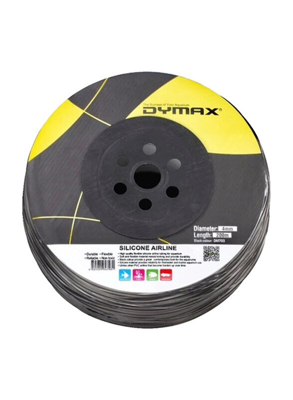 

Dymax Silicone Airline Tubing Roll, 200 Meter, Black