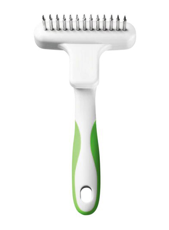 Andis Flexible Rake Cats & Dogs Comb, 16.5cm, White/Green