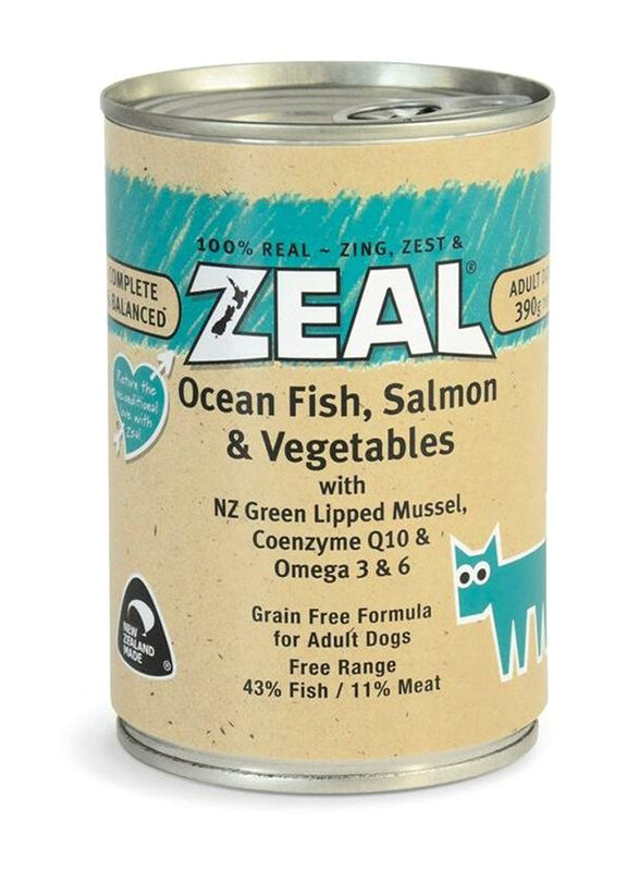 

Zeal Salmon & Vegetables Canned Wet Dog Food, 390g