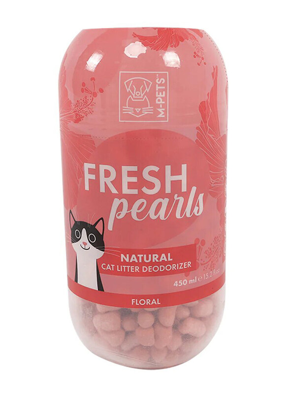 

M-Pets Fresh Pearls Floral Natural Cat Litter Deodoriser, 450ml, Red