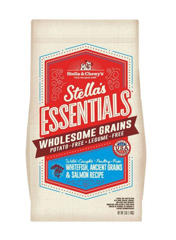 

Stella & Chewy's Stellas Essentials Wild Caught White Fish with Salmon & Ancient Grains Recipe Dog Dry Food, 3LB
