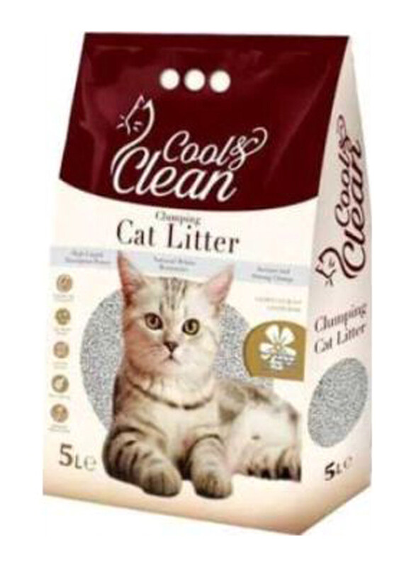 

Patimax Cool & Clean Clumping Lavender Cat Litter, 5 Liters, White