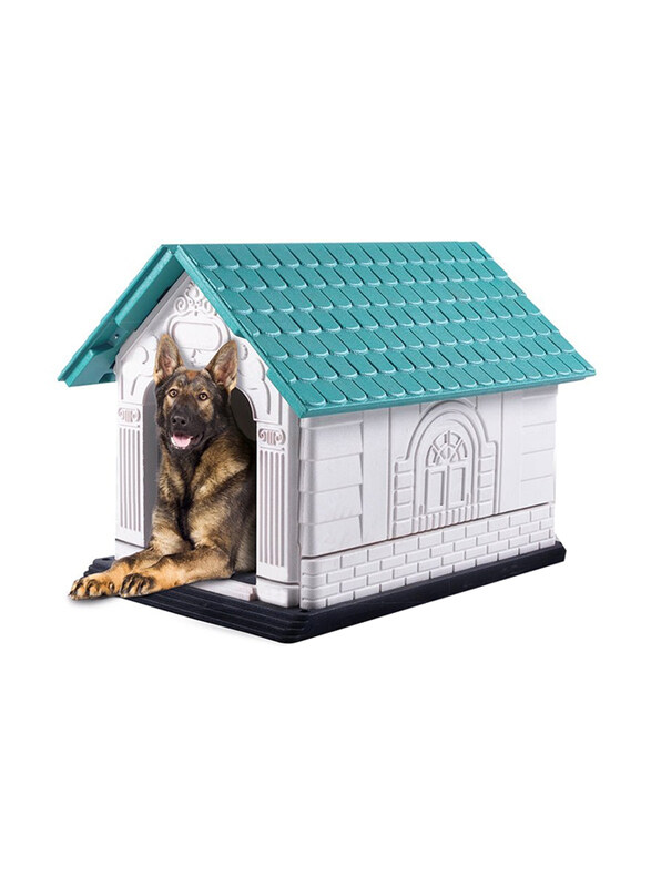 

M-Pets Loft Dog House, Small, Blue/White