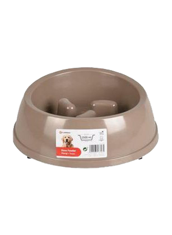 

Flamingo Dog Slow Feeder Mangi, 1500ml, Taupe