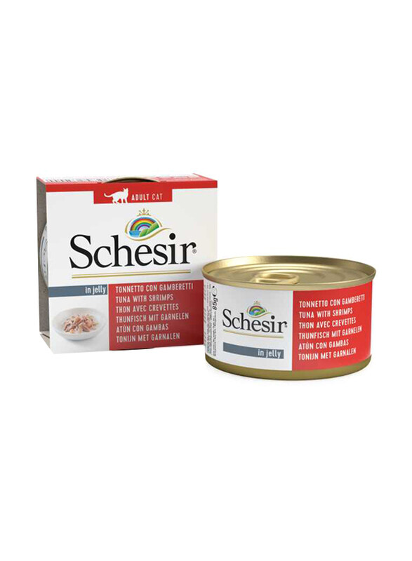 

Schesir Tuna With Shrimps Cat Wet Food, 7 x 85g