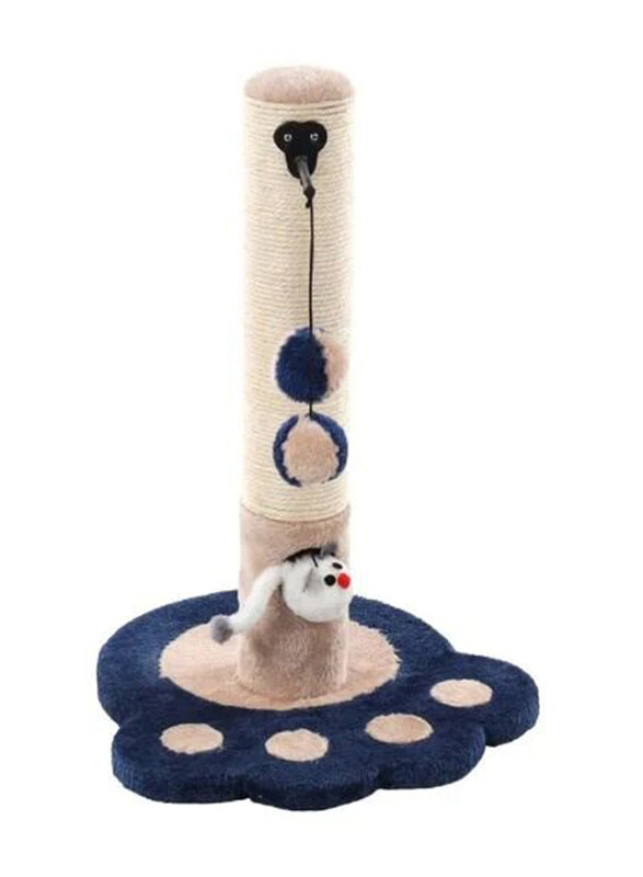 

Flamingo Viva 2 Cats Scratching Pole, Blue/Beige/Cream