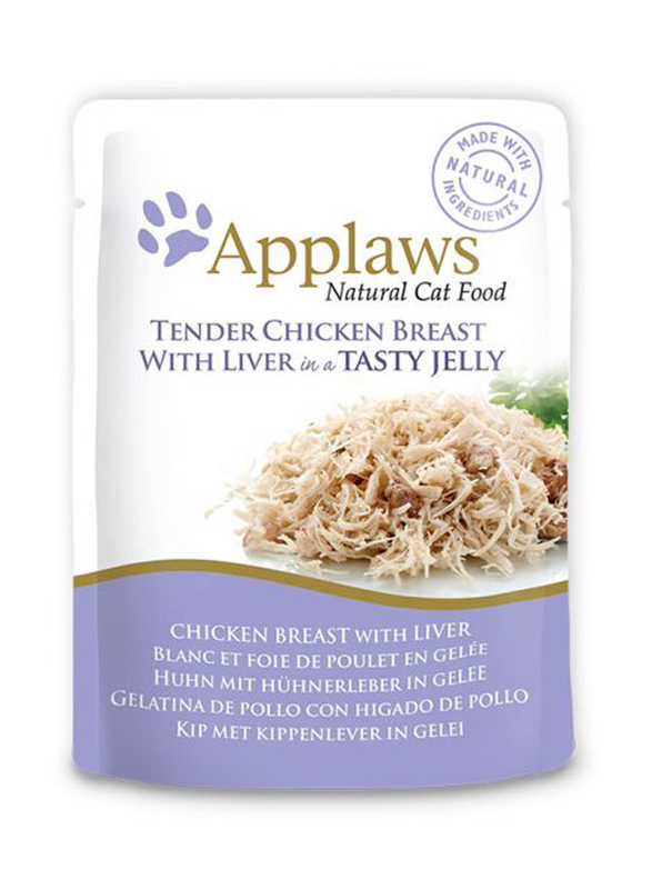 Applaws Chicken with Liver Jelly Pouch Wet Cat Food, 3 x 70g